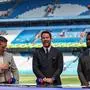 Premier League Manchester City v West Ham United Football pundits Jamie Redknapp, Micah Richards and Gary Neville laugh and joke ahead of the Premier League match Manchester City vs West Ham United at Etihad Stadium, Manchester, United Kingdom, 19th May 2024 Photo by Mark Cosgrove/News Images Manchester Etihad Stadium Manchester United, ManU Kingdom Copyright: xMarkxCosgrove/NewsxImagesx