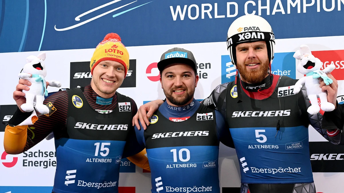 Sprint-Weltmeister David Gleirscher (Mitte)