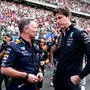 Christian Horner im Gespräch mit Toto Wolff