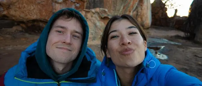 Nicolai Uznik mit Freundin und Kletterin Sofya Yokoyama. Das Paar geht durch dick und dünn