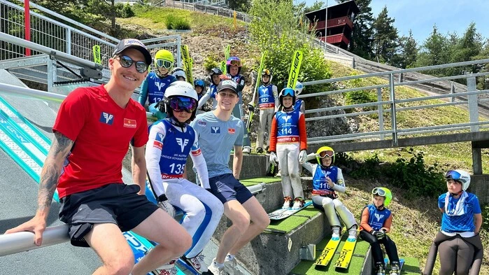 Jan Hörl und Jonas Schuster hatten Spaß mit den Kids