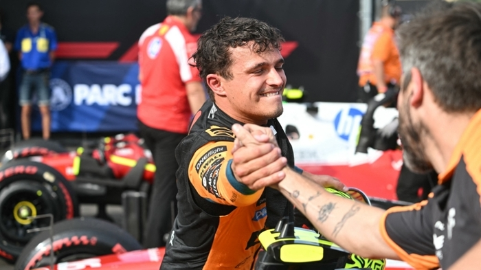 Norris durfte sich zu seiner ersten Saison-Pole gratulieren lassen