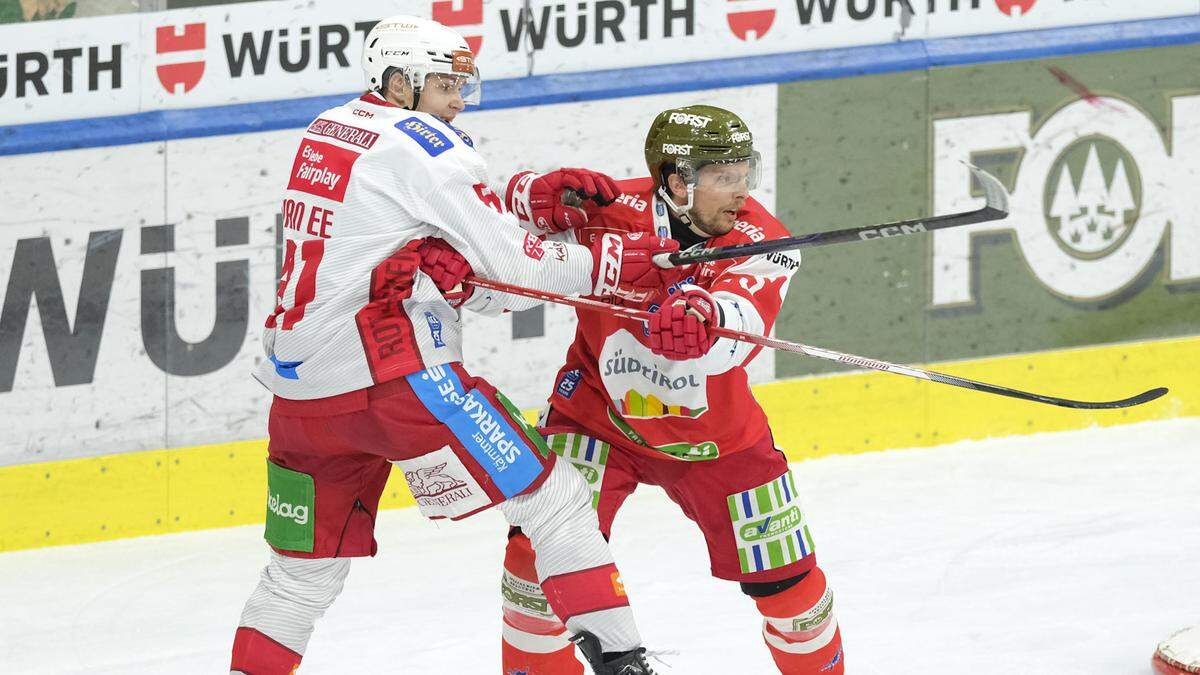 Finn van Ee erzielte in Bozen das zwischenzeitliche 2:0 für den KAC