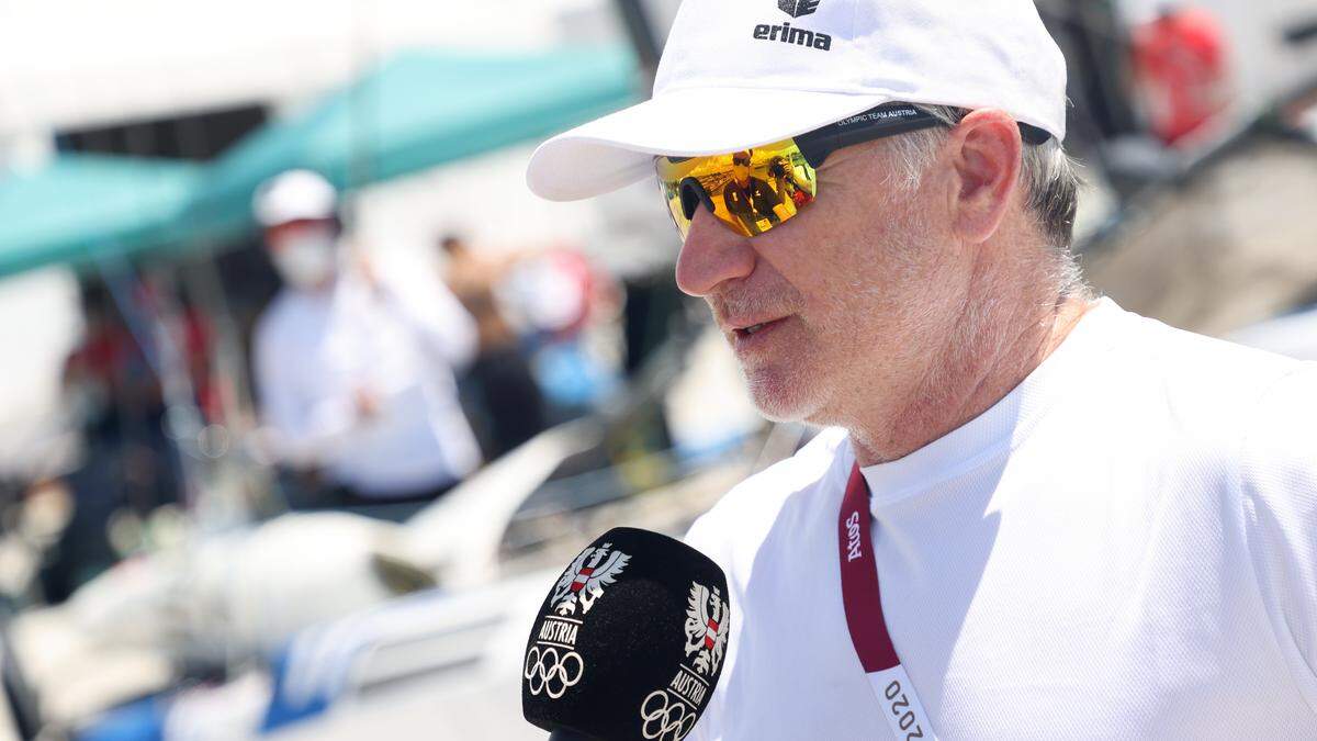 FUJISAWA CITY,JAPAN,16.JUL.21 - OLYMPICS, SAILING - Summer Olympic Games 2020 Tokyo, preview, training. Image shows coach Roman Hagara (AUT). Photo: GEPA pictures/ Christian Walgram