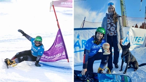 Fabian Obmann, Zweiter von der Simonhöhe mit Freundin Hannah und Hündin Feli
