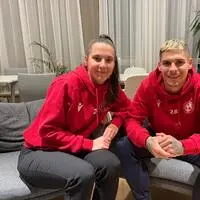 Jessica und Dominik Frieser im GAK-Trainingszentrum