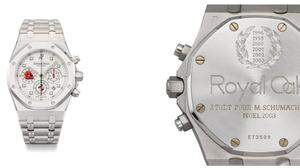 Eine der Uhren von Michael Schumacher, die versteigert werden: Ein Royal Oak Chronograph