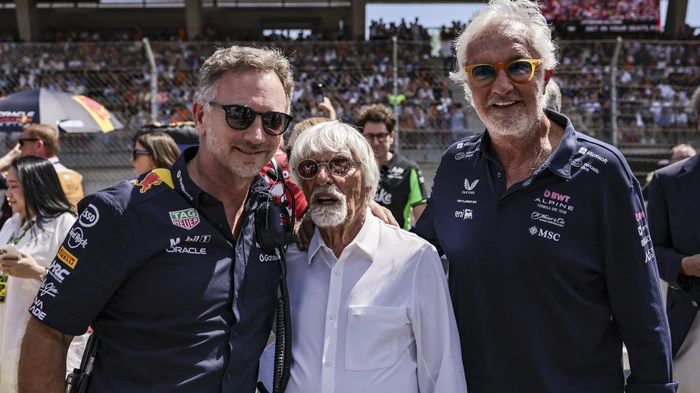 Christian Horner, Bernie Ecclestone und Flavio Briatore