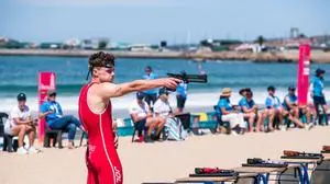 Stefan Bärenthaler holte im Triathle Silber
