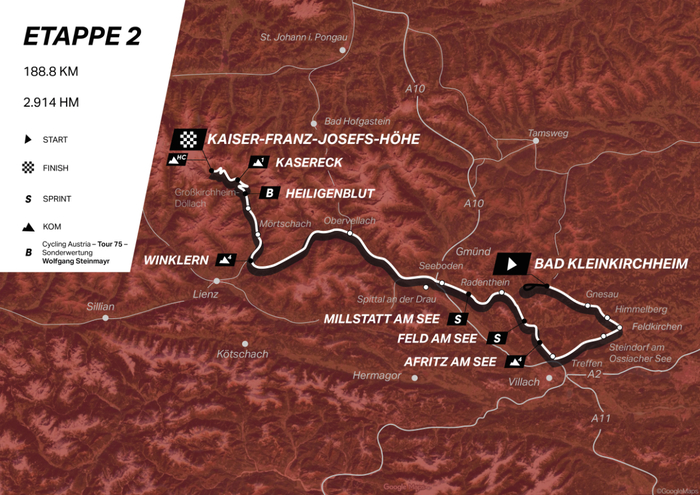 Die zweite Etappe der Tour of Austria