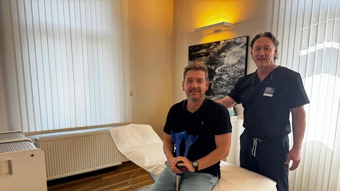 David Preiß mit Operateur Jürgen Mandl