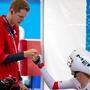 Stefan Sölkner mit Felix Großschartner bei den Olympischen Spielen 