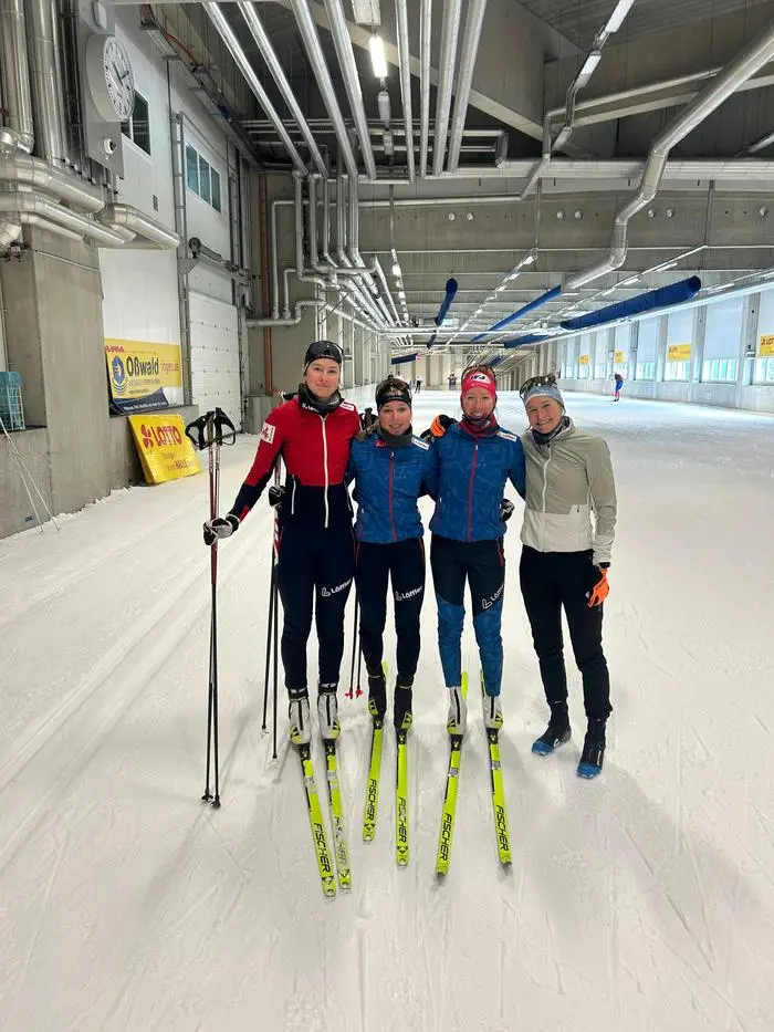 In der Oberhofer Skihalle wurde fleißig trainiert