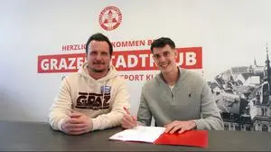 Tino Wawra mit seinem alten und neuen Schützling Franz Stolz