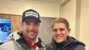 Vizeweltmeister Vincent Kriechmayr und Bayern-Sportdirektor Christoph Freund 