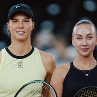Lilli Tagger (links) und Anastasija Potapova  könnten in Runde drei aufeinandertreffen