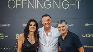 Gabriela Sabatini mit Mallorca-Championships-Veranstalter Edwin Weindorfer und Turnierdirektor Toni Nadal 