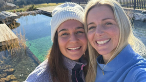 Dunja Zdouc (links) mit Lisa Hauser, die kürzlich ihr Karriereende bekannt gegeben hat