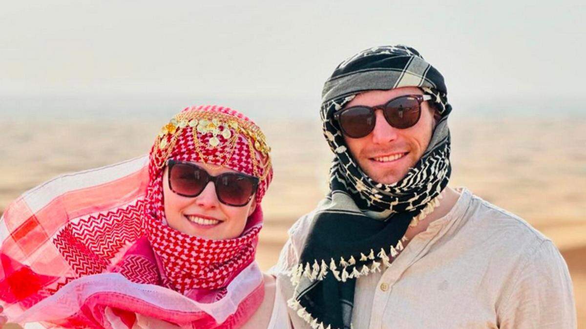 Anna Gandler ihr Freund Emilien Claude urlaubten in Dubai