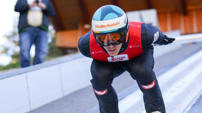 Franz-Josef Rehrl durfte die neue Anlaufspur in seiner Heimat testen
