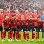 BERLIN,GERMANY,21.JUN.24 - UEFA EURO 2024, group stage, Austria vs Poland. Image shows the team of AUT.
Photo: GEPA pictures/ Johannes Friedl