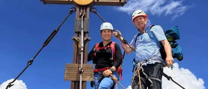 Nici Schmidhofer und Papa Hannes am Großglockner