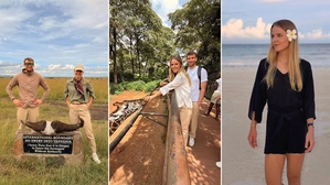 Anna Gandler mit ihrem Freund Emilien Claude in Kenia