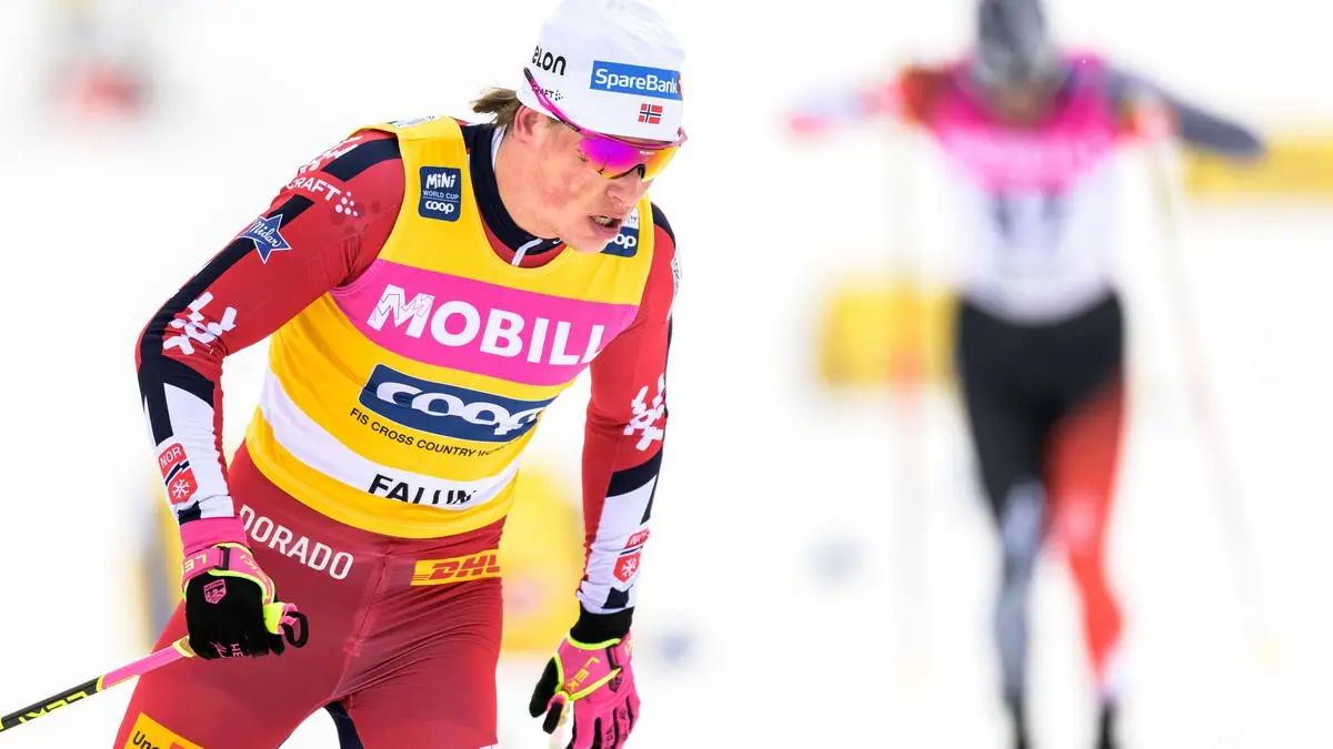 250215 Johannes Hosflot Klaebo of Norway competes in the men s 10 km Classic Technique Pursuit during the FIS Cross-Country World Cup on February 15, 2025 in Falun. Photo: Simon Hastegard / BILDBYRAN / kod SH / SH0587 skidor cross-country skiing langrenn världscupen fis cross country world cup klassisk stil classic technique fis cross-country world cup bbeng PUBLICATIONxNOTxINxSWExNORxFINxDEN Copyright: SIMONxHASTEGARD BB250215SH080