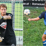 Maximilian Gebauer (links) steht mit der Nummer 11 im Tor, Johannes Felsner stürmt mit der Rückennummer 1