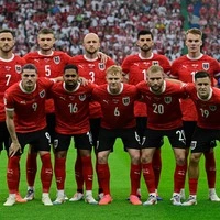 Österreichs Startformation gegen Polen