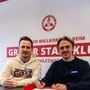Sportdirektor Tino Wawra mit Mathias Olesen