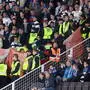 Auf der Fantribüne kam es zu einem Notfall