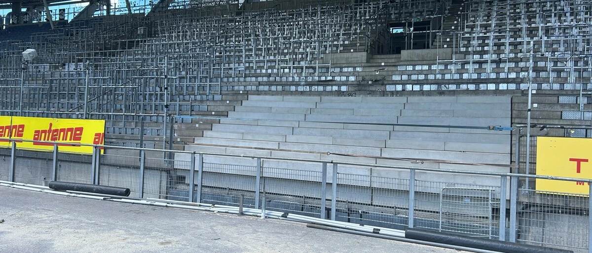 Das „Mundloch“ in der Nordtribüne ist geschlossen