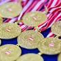 GMUNDEN,AUSTRIA,30.NOV.24 - JUDO - Judo Bundesliga, final four. Image shows a feature of gold medals. Photo: GEPA pictures/ Christian Moser