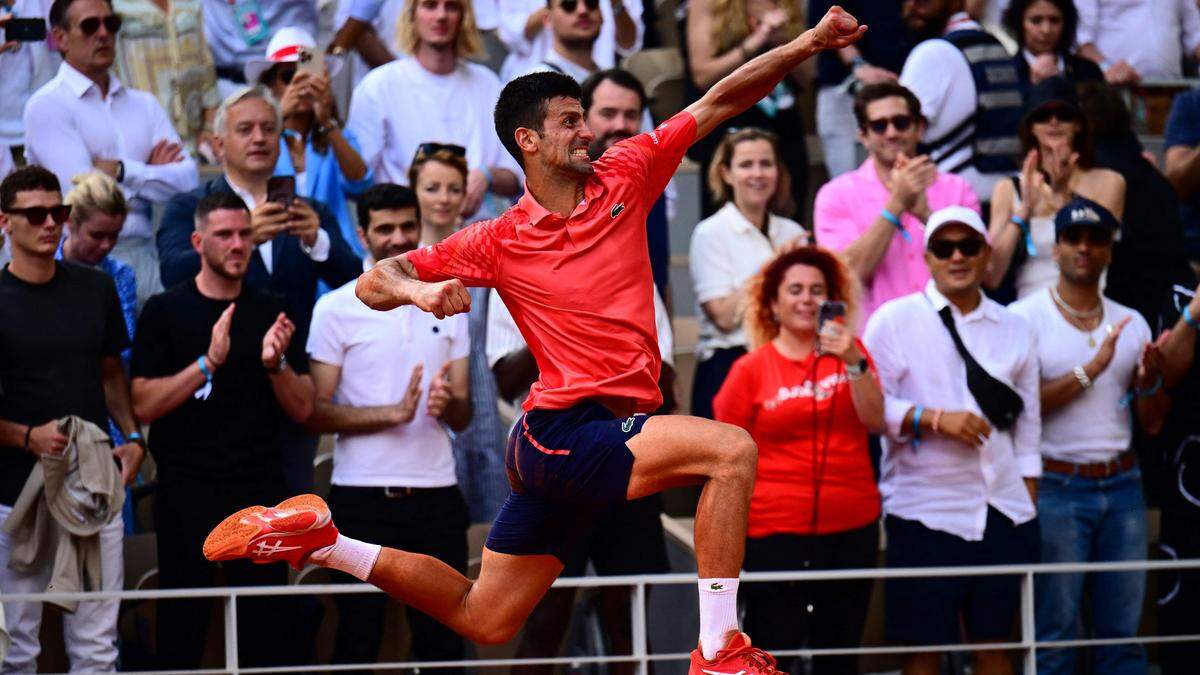 Novak Djokovic | Novak Djokovic jubelte über den Sieg bei den heurigen French Open