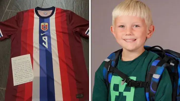 Das Trikot mit dem Schreiben für die Familie des verunglückten Dennis (6)
