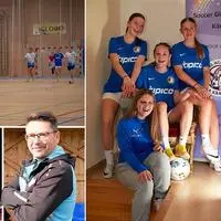 Gerhard Markun und die Kickerinnen freuen sich auf den Hallenzauber
