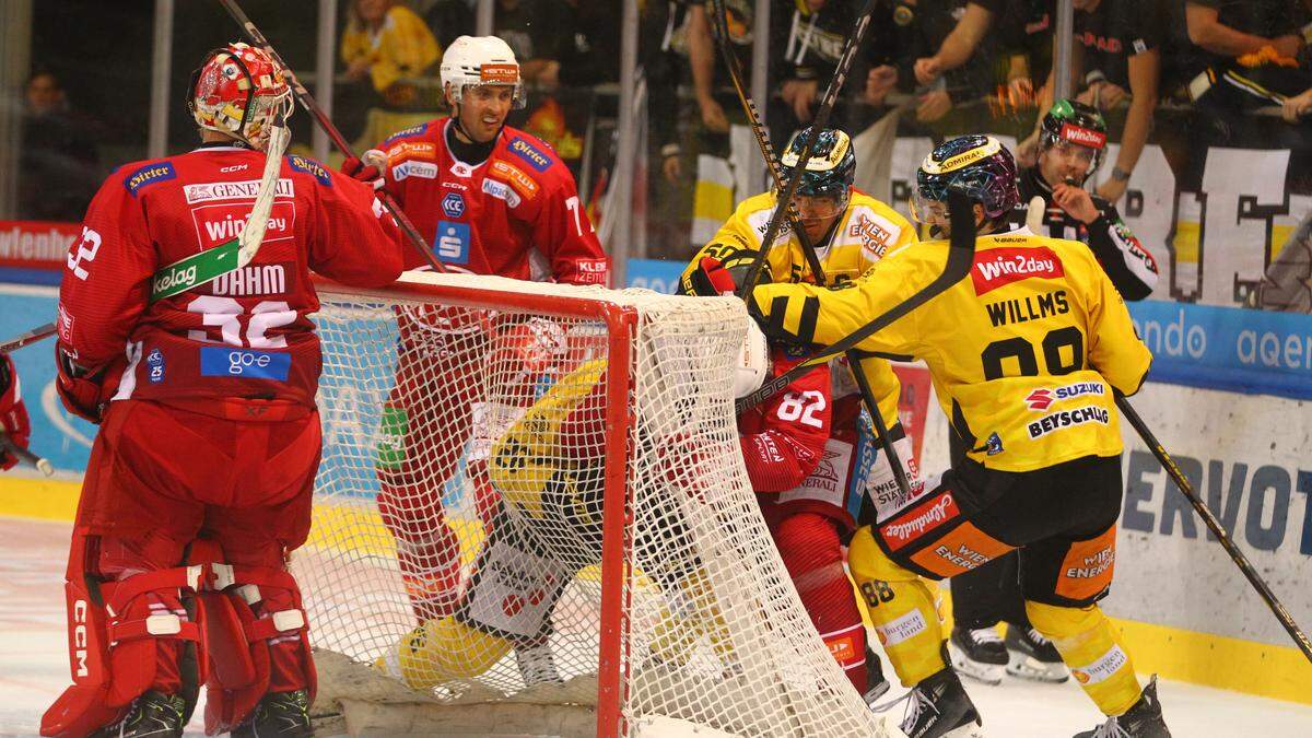 KAC und Vienna Capitals schenkten sich keinen Zentimeter