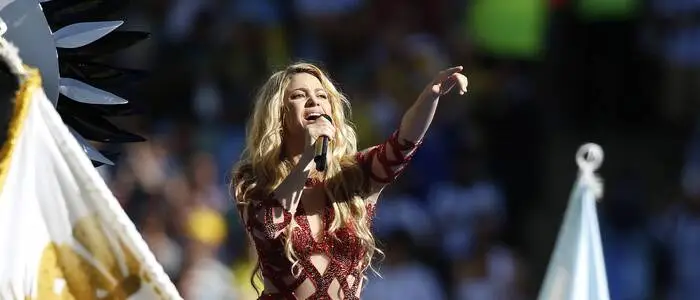 Shakira ist bei Fußball-Weltmeisterschaften keine Unbekannte, hier bei der Schlussfeier der WM 2014