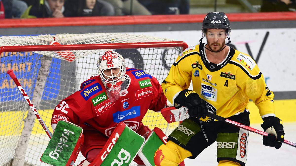 Goalie Sebastian Dahm feierte gegen Pustertal ein Shut-out