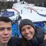 Lilli Tagger mit Bruder Ben bei den Olympischen Spielen in Cortina