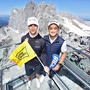 Lukas Boandl (rechts) und Florian Schweighofer, hier vor dem imposanten Dachstein, treten in Schladming an
