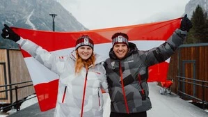 Veronika Aigner und Markus Salcher sind Österreichs Fahnenträger und werden bei der Eröffnungsfeier in Verona aus Cortina zugeschaltet