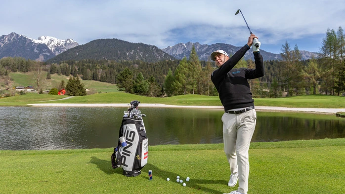 Auf dem Golfplatz in Schladming wuchs Matthias Schwab mit dem Sport auf