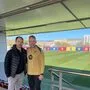 Harry Lange und Hansi Flick auf dem Trainingsgelände des FC Barcelona 