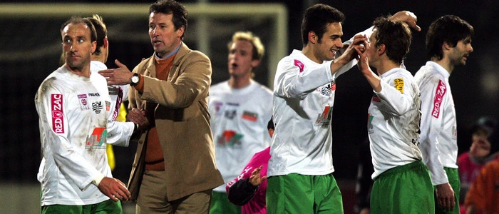 2005 war Heinz Thonhofer beim DSV Trainer von Robert Früstük (links)