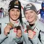 Stephanie Venier und Katharina Truppe (re.) holten WM-Bronze in der Teamkombi