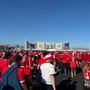 Ein Meer an ÖFB-Fans vor dem Stadion