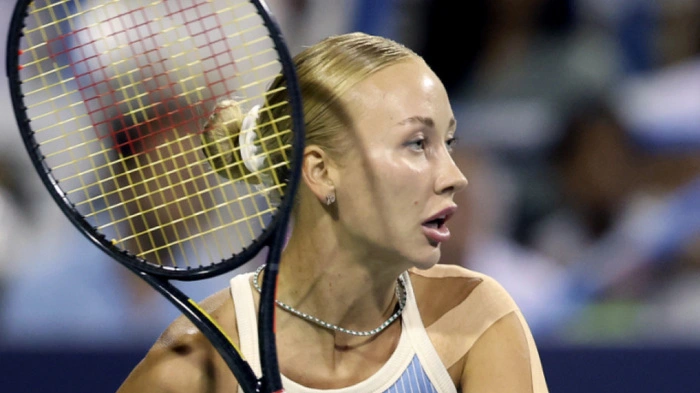 WASHINGTON, DC - JULY 28: Anastasia Potapova of Austria returns a shot during a women's singles match against Venus Williams of the United States on day two of the Mubadala Citi DC Open 2026 at William H.G. FitzGerald Tennis Center on July 28, 2026 in Washington, DC. Emilee Chinn/Getty Images/AFP (Photo by Emilee Chinn / GETTY IMAGES NORTH AMERICA / Getty Images via AFP)