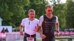 Patrick Bitzinger (links) mit seinem Guide Andreas Fuchs